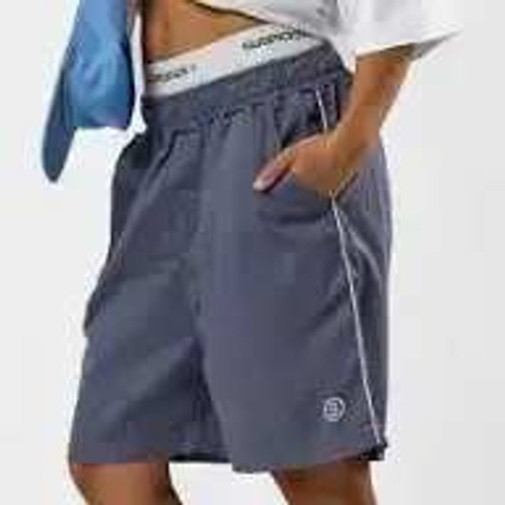 Suspicious Antwerp Striped Piping Twill Shorts Total Blue Mens Size Medium NEW‎